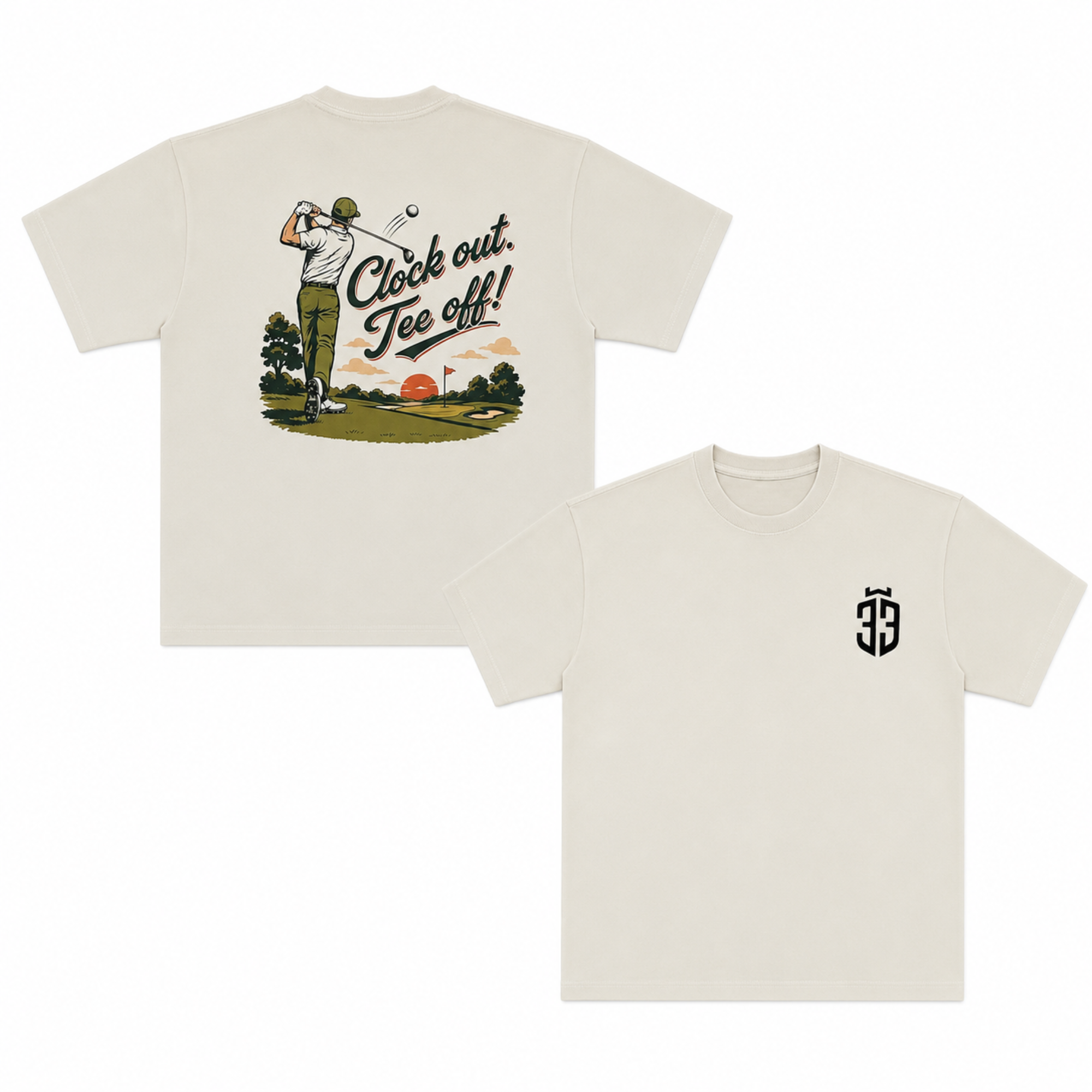 U33 Clock Out Tee Off SS Tee