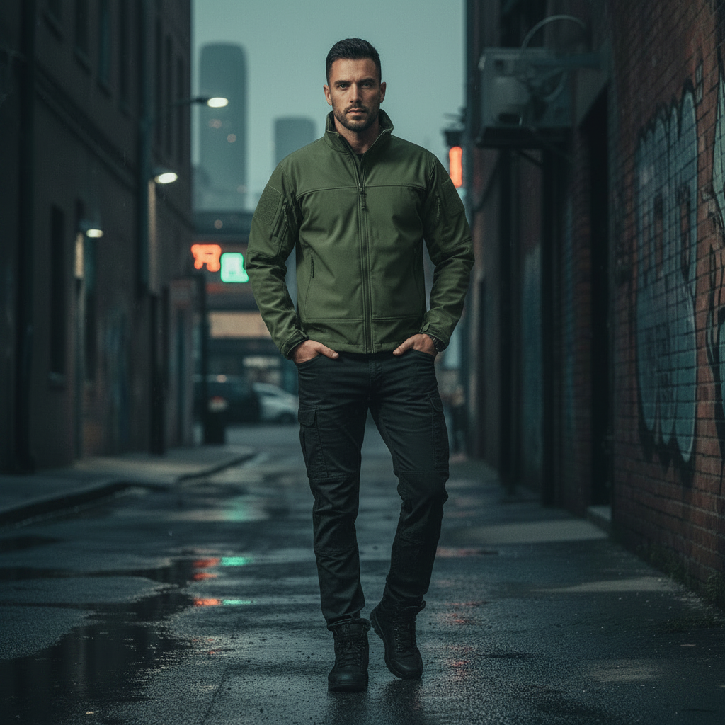 Rothco Covert Ops Softshell Jacket editorial ad image