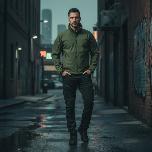 Rothco Covert Ops Softshell Jacket editorial ad image
